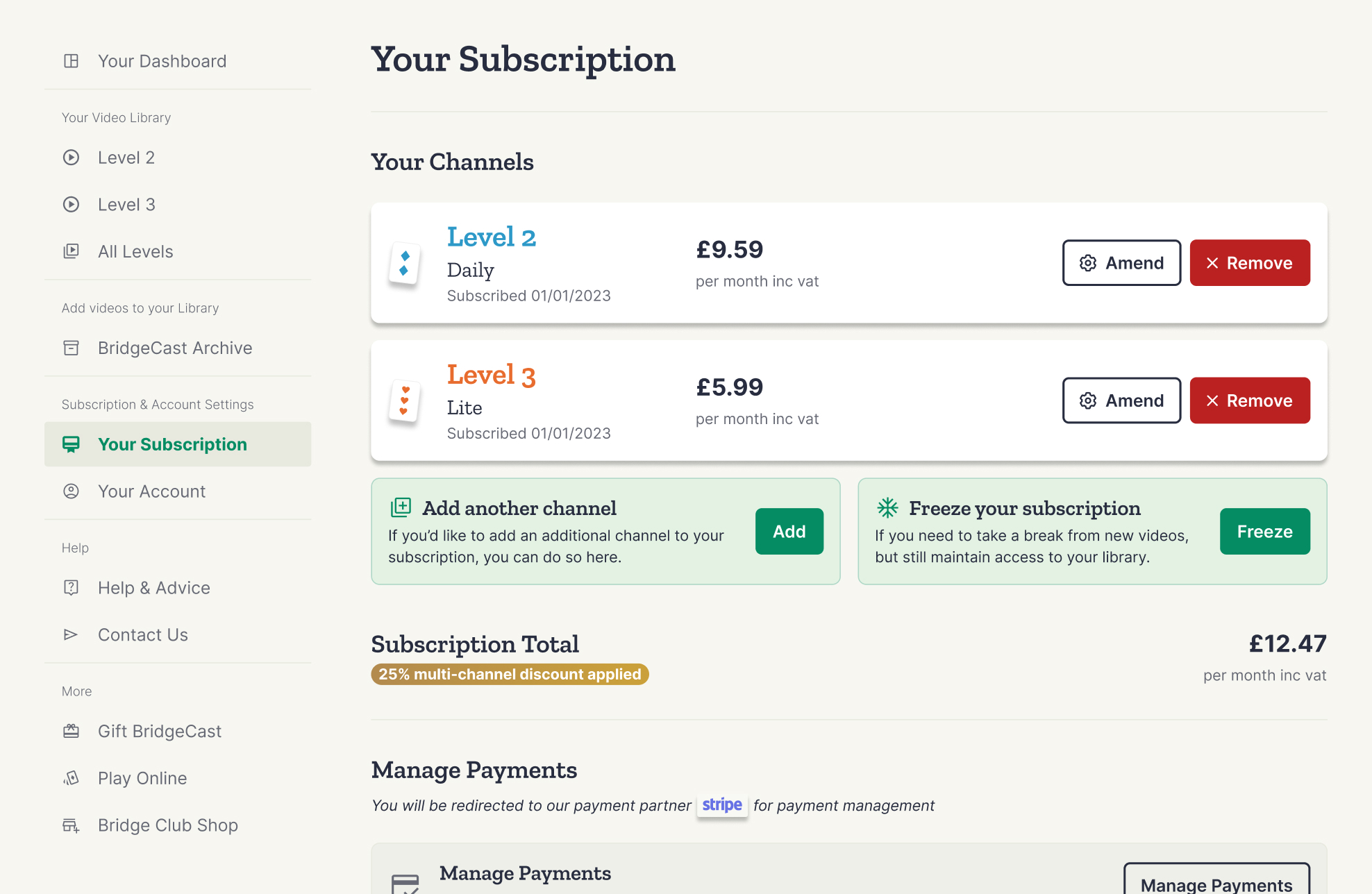 8 Manage Subscription