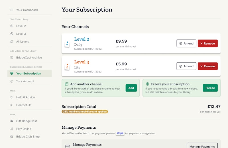 8 Manage Subscription